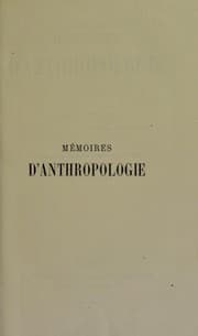 Tapa de M©♭moires d'anthropologie