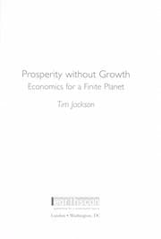 Tapa de Prosperity without growth