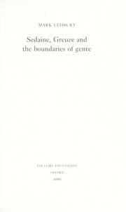 Tapa de Sedaine, Greuze and the Boundaries of Genre (ST)