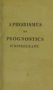 Tapa de Aphorismes et Prognostics d'Hippocrate