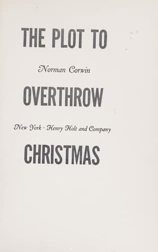 Tapa de The plot to overthrow Christmas