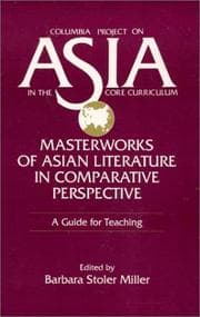 Tapa de Masterworks of Asian Literature in Comparative Perspective