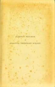 Tapa de Fleming's text-book of operative veterinary surgery