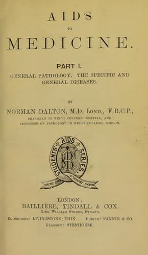 Tapa de Aids to medicine