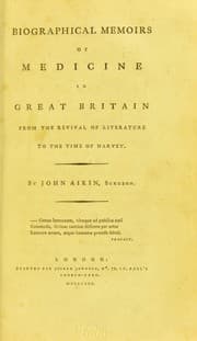 Tapa de Biographical memoirs of medicine in Great Britain from the revival of literature to the time of Harvey