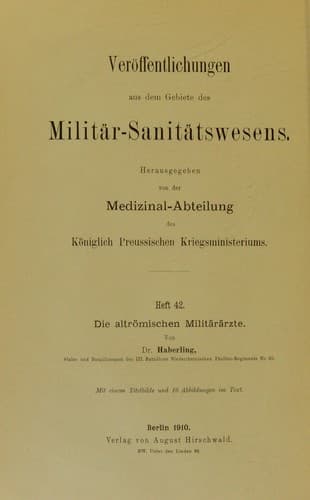 Tapa de Die altrom© schen Milit©Þr©Þrzte
