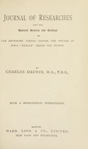 Tapa de Journal of researches into the natural history and geology of the countries visited during the voyage of H.M.S. "Beagle" round the world