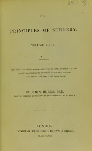 Tapa de The principles of surgery ..