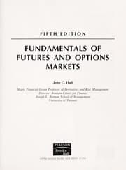 Tapa de Fundamentals of futures and options markets