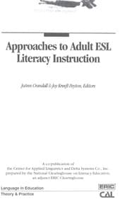 Tapa de Approaches to adult ESL literacy instruction