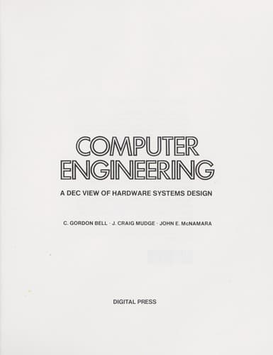 Tapa de Computer engineering : A DEC view of hardware systems design