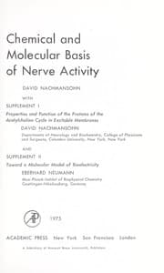 Tapa de Chemical and molecular basis of nerve activity