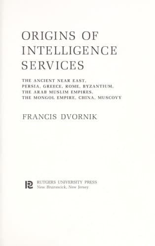 Tapa de Origins of intelligence services