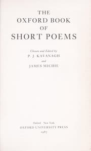 Tapa de The Oxford book of short poems
