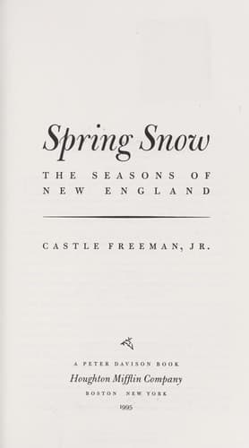 Tapa de Spring snow