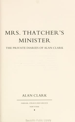 Tapa de Mrs. Thatcher's minister