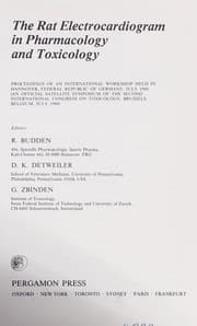 Tapa de The Rat electrocardiogram in pharmacology and toxicology : proceedings of an international workshop held in Hannover, Federal Republic of Germany, July 1980 (an official satellite symposium of the Second International Congress on Toxicology, Brussels, Belgium, July 1980)