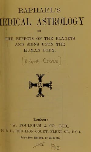 Tapa de Raphael's Medical Astrology