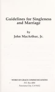 Tapa de Guidelines for singleness and marriage
