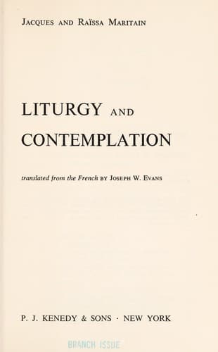 Tapa de Liturgy and contemplation