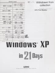 Tapa de SAMS teach yourself Windows XP in 21 days
