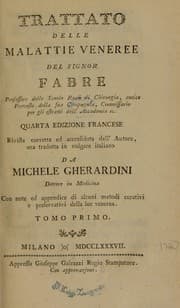 Tapa de Trattato delle malattie veneree ...