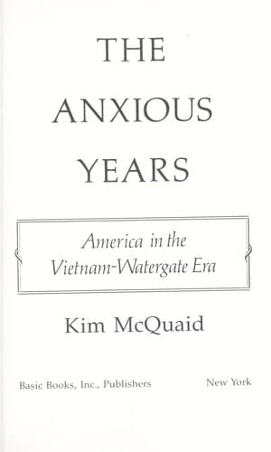 Tapa de The anxious years