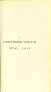 Tapa de A German-English dictionary of medical terms