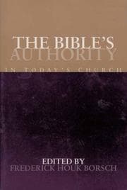 Tapa de The Bible's authority in today's church