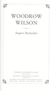 Tapa de Woodrow Wilson