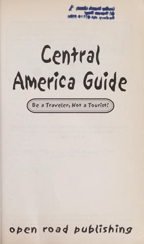Tapa de Central America Guide