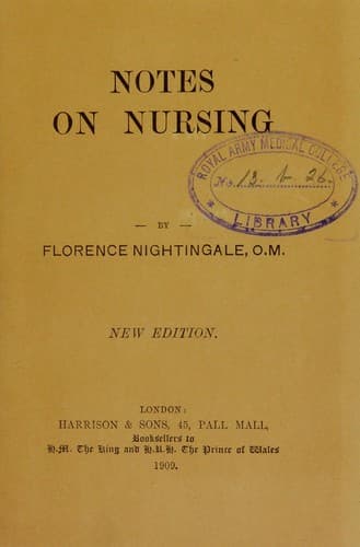 Tapa de Notes on nursing