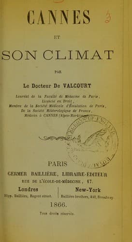 Tapa de Cannes et son climat