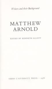 Tapa de Matthew Arnold