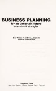 Tapa de Business planning for an uncertain future