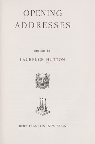 Tapa de Opening addresses