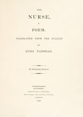 Tapa de The nurse, a poem
