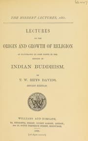 Tapa de Lectures on the origin and growth of religion as illustrated by some points in the history of Indian Buddhism