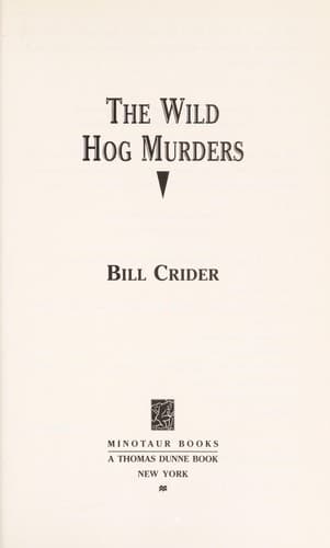 Tapa de The wild hog murders