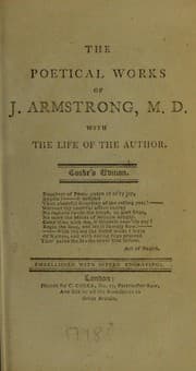 Tapa de The poetical works of J. Armstrong, M.D. With the life of the author