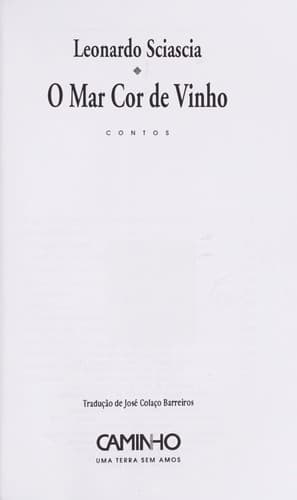 Tapa de O mar cor de vinho