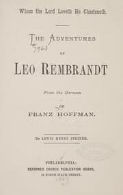 Tapa de The adventures of Leo Rembrandt