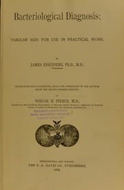 Tapa de Bacteriological diagnosis: tabular aids for use in practical work