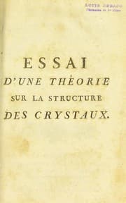 Tapa de Essai d'une théorie sur la structure des crystaux