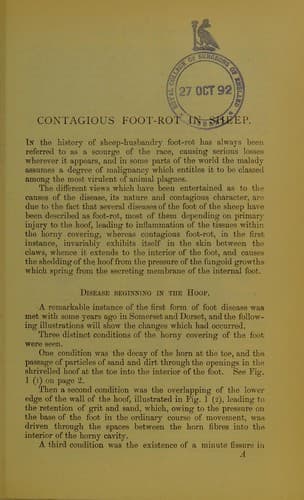 Tapa de Contagious foot-rot in sheep