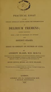 Tapa de A practical essay on the disease generally known under the denomination of delirium tremens