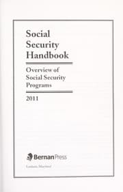 Tapa de Social Security handbook