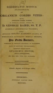 Tapa de Dissertatio medica inauguralis, de organicis cordis vitiis ...