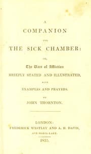 Tapa de A companion for the sick chamber, or, The uses of affliction briefly stated and illustrated