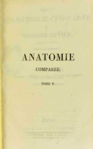 Tapa de Le©ʹons d ́anatomie compar©♭e de G. Cuvier